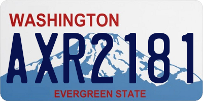 WA license plate AXR2181