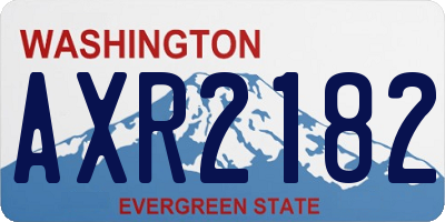 WA license plate AXR2182