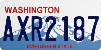 WA license plate AXR2187