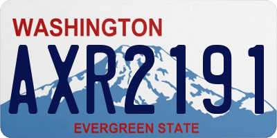 WA license plate AXR2191