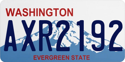 WA license plate AXR2192