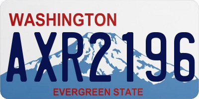 WA license plate AXR2196