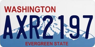WA license plate AXR2197