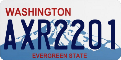 WA license plate AXR2201