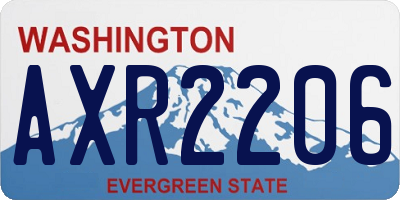WA license plate AXR2206