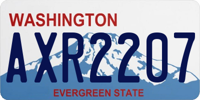 WA license plate AXR2207