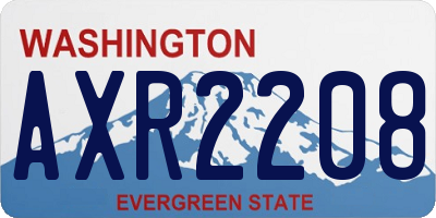 WA license plate AXR2208