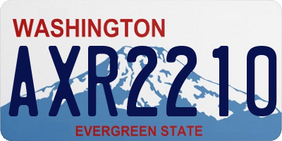 WA license plate AXR2210