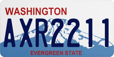 WA license plate AXR2211