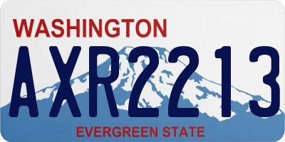 WA license plate AXR2213