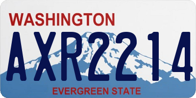 WA license plate AXR2214