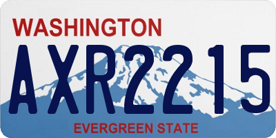 WA license plate AXR2215