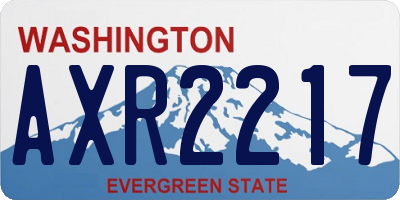 WA license plate AXR2217