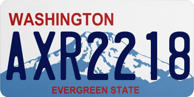 WA license plate AXR2218