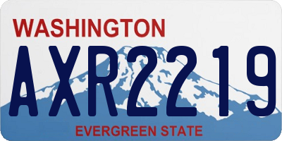 WA license plate AXR2219