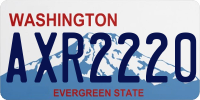 WA license plate AXR2220