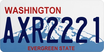 WA license plate AXR2221