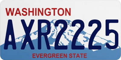 WA license plate AXR2225