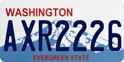 WA license plate AXR2226