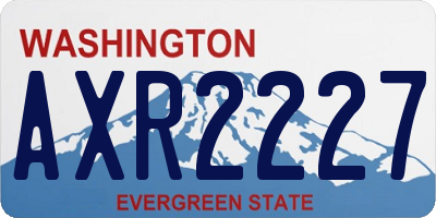 WA license plate AXR2227
