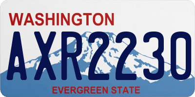 WA license plate AXR2230