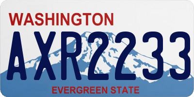 WA license plate AXR2233