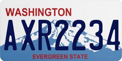 WA license plate AXR2234