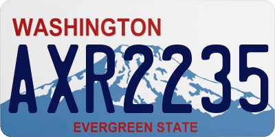 WA license plate AXR2235