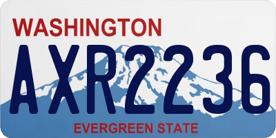 WA license plate AXR2236