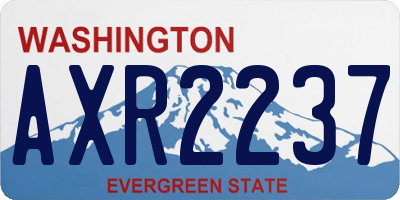WA license plate AXR2237