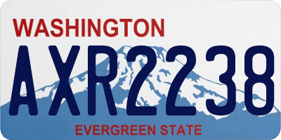 WA license plate AXR2238