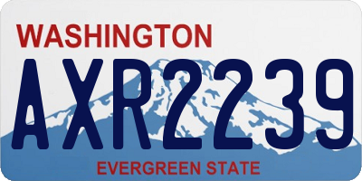 WA license plate AXR2239