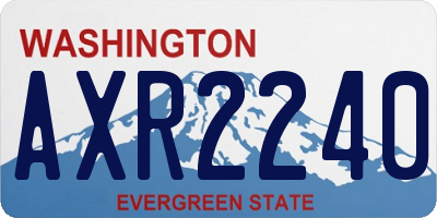 WA license plate AXR2240