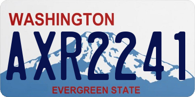 WA license plate AXR2241