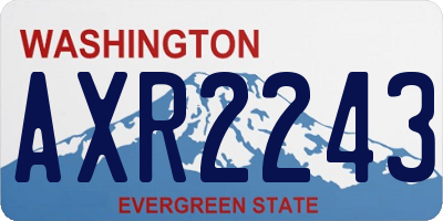WA license plate AXR2243