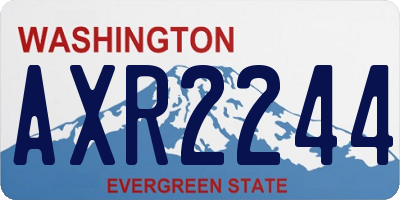 WA license plate AXR2244