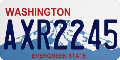 WA license plate AXR2245