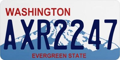 WA license plate AXR2247