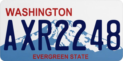 WA license plate AXR2248