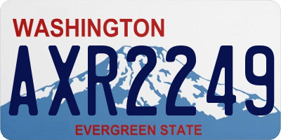 WA license plate AXR2249