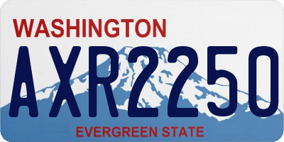 WA license plate AXR2250