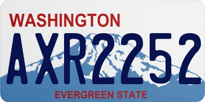 WA license plate AXR2252