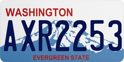 WA license plate AXR2253