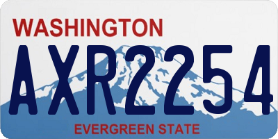 WA license plate AXR2254