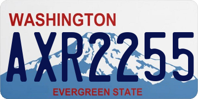 WA license plate AXR2255
