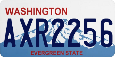 WA license plate AXR2256