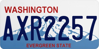 WA license plate AXR2257