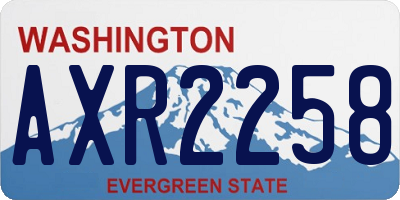 WA license plate AXR2258