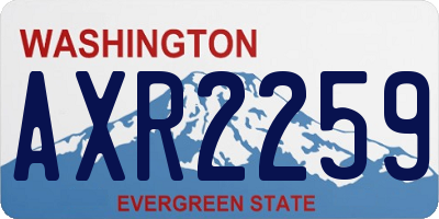 WA license plate AXR2259