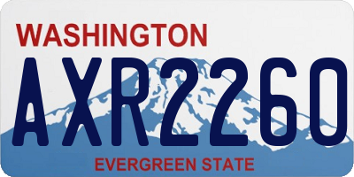 WA license plate AXR2260